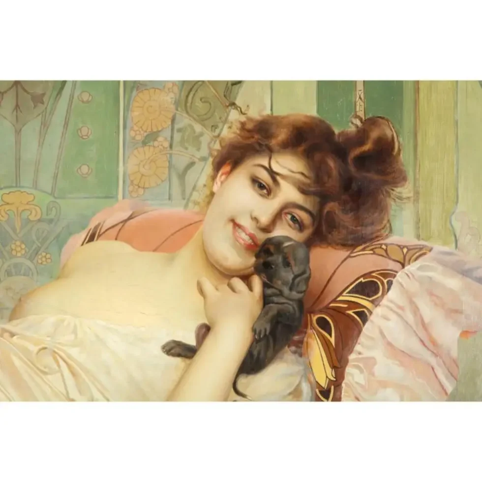 H. Guérault (French, 19th/20th Century) "The Little Prince" Oil on Canvas - Image 6