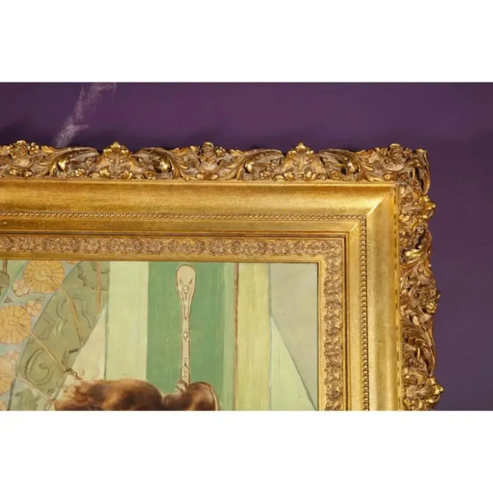 H. Guérault (French, 19th/20th Century) "The Little Prince" Oil on Canvas - Image 4