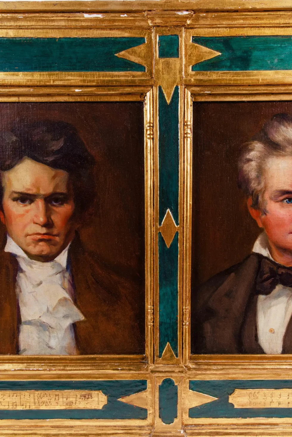 "The Three B's of Music" Beethoven, Bach, & Brahms, An Extremely Rare Painting - Image 4