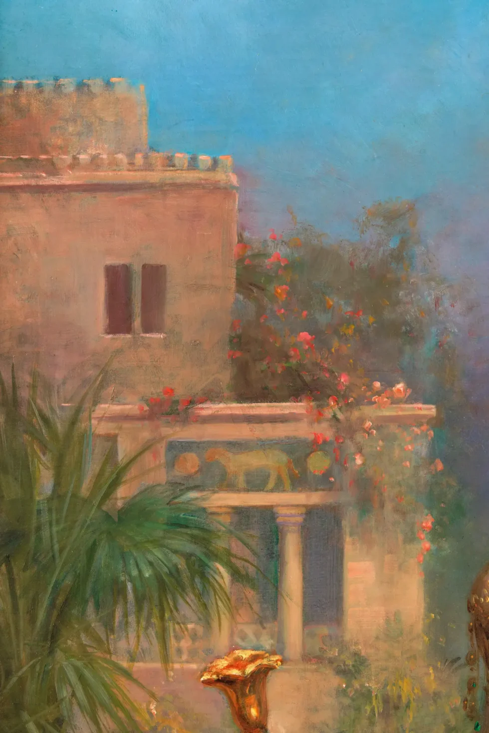 Emanuel Oberhauser (Austrian, 1854 – 1919) Full Length “Orientalist Queen” Oil - Image 13