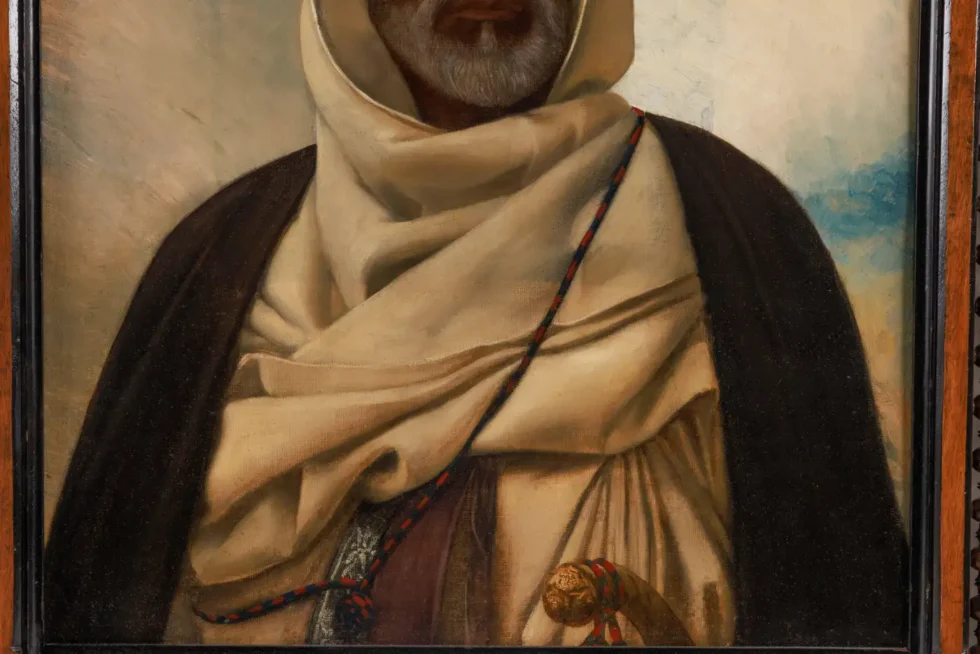 An Exceptional Quality Orientalist Portrait of "A Moorish Chief" 19th Century - Image 9