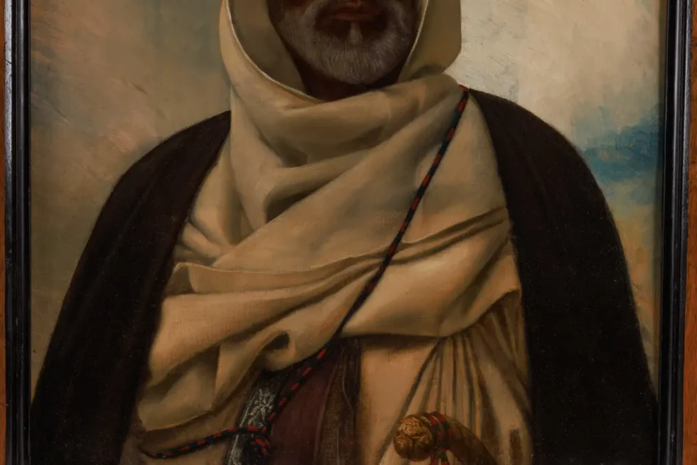 An Exceptional Quality Orientalist Portrait of "A Moorish Chief" 19th Century - Image 6