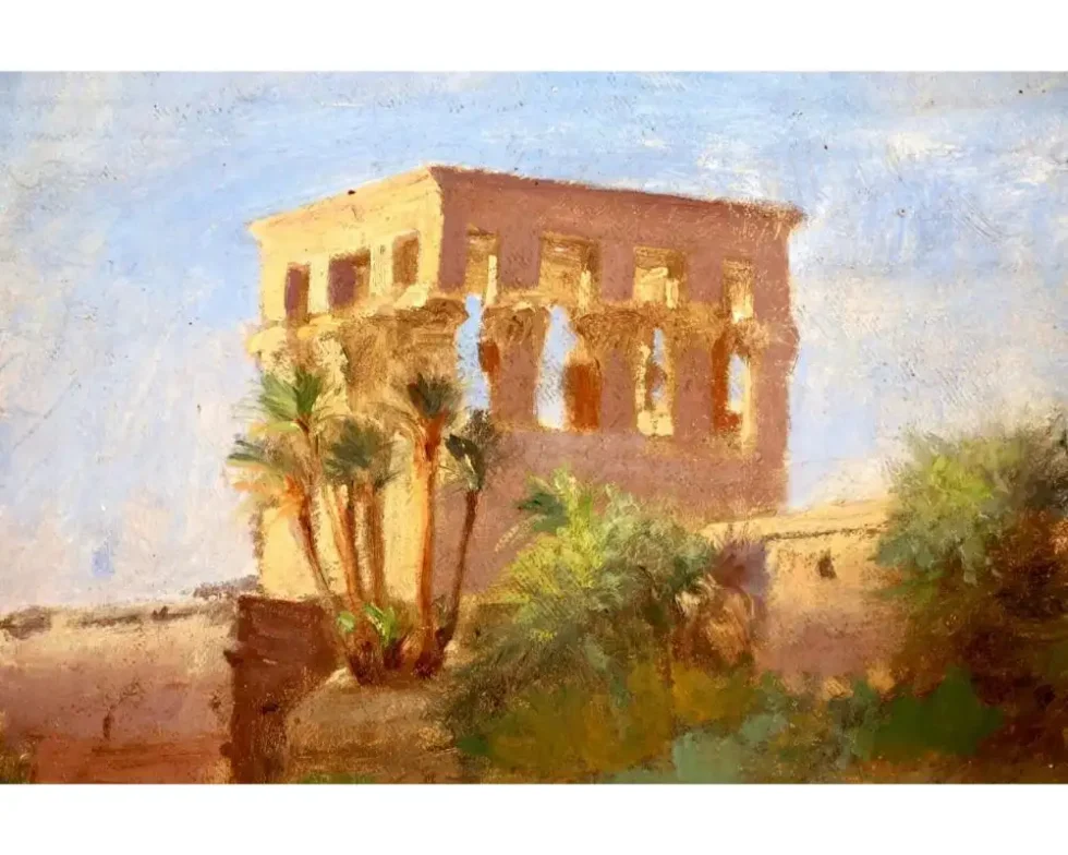 "The Kiosk of Trajan", A Rare Orientalist Landscape Painting - Image 2