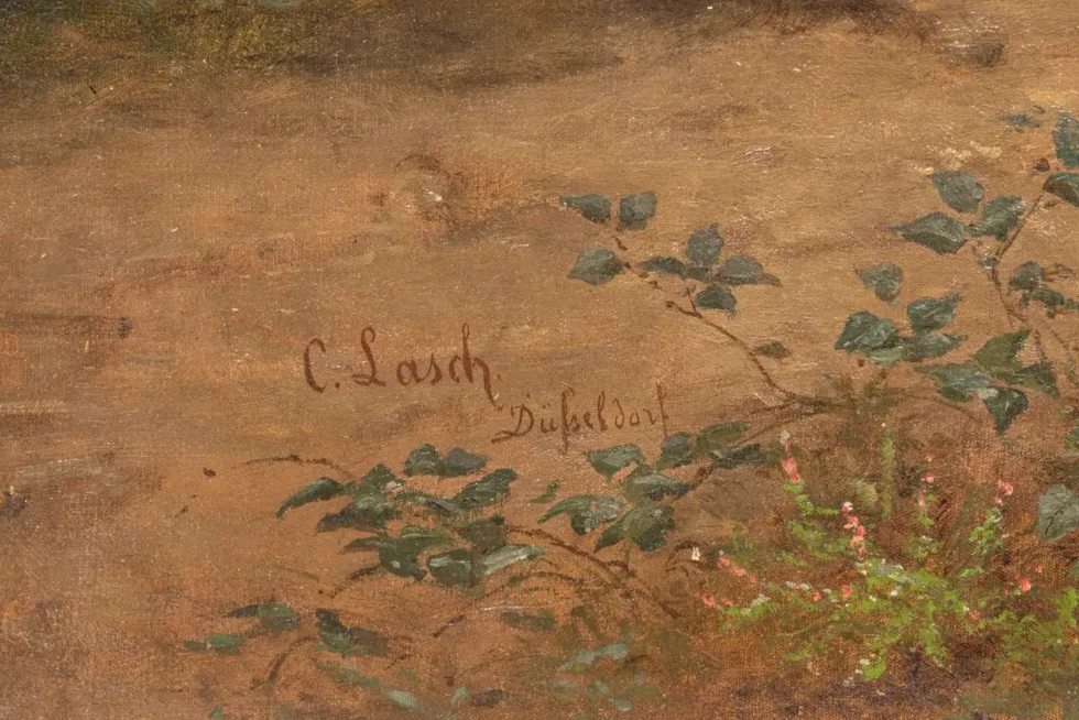 "The Walk Back Home" A Monumental "Exhibition" Painting by Carl Lasch - Image 8