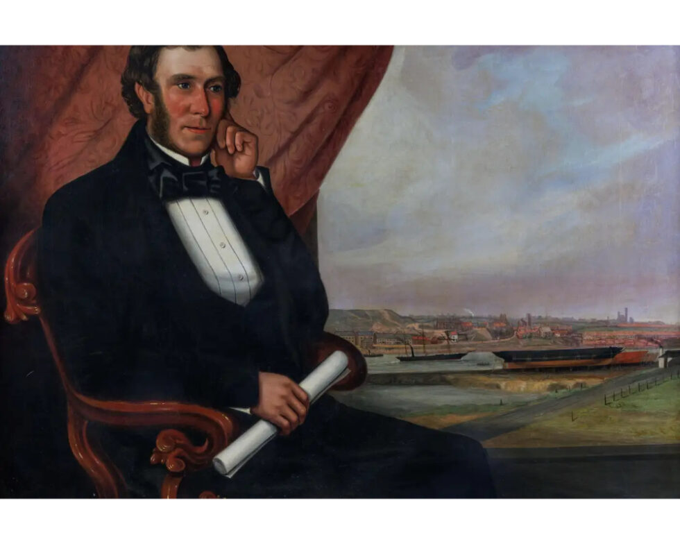 English School, A Rare Portrait of John Scott Russell and "The Great Eastern" 19th Century - Image 3