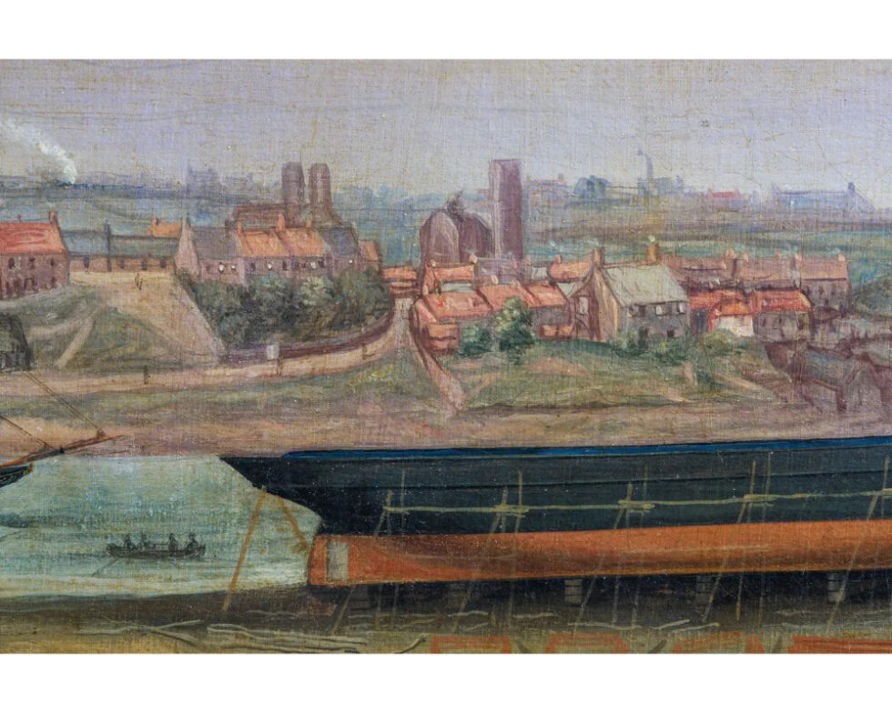 English School, A Rare Portrait of John Scott Russell and "The Great Eastern" 19th Century - Image 9