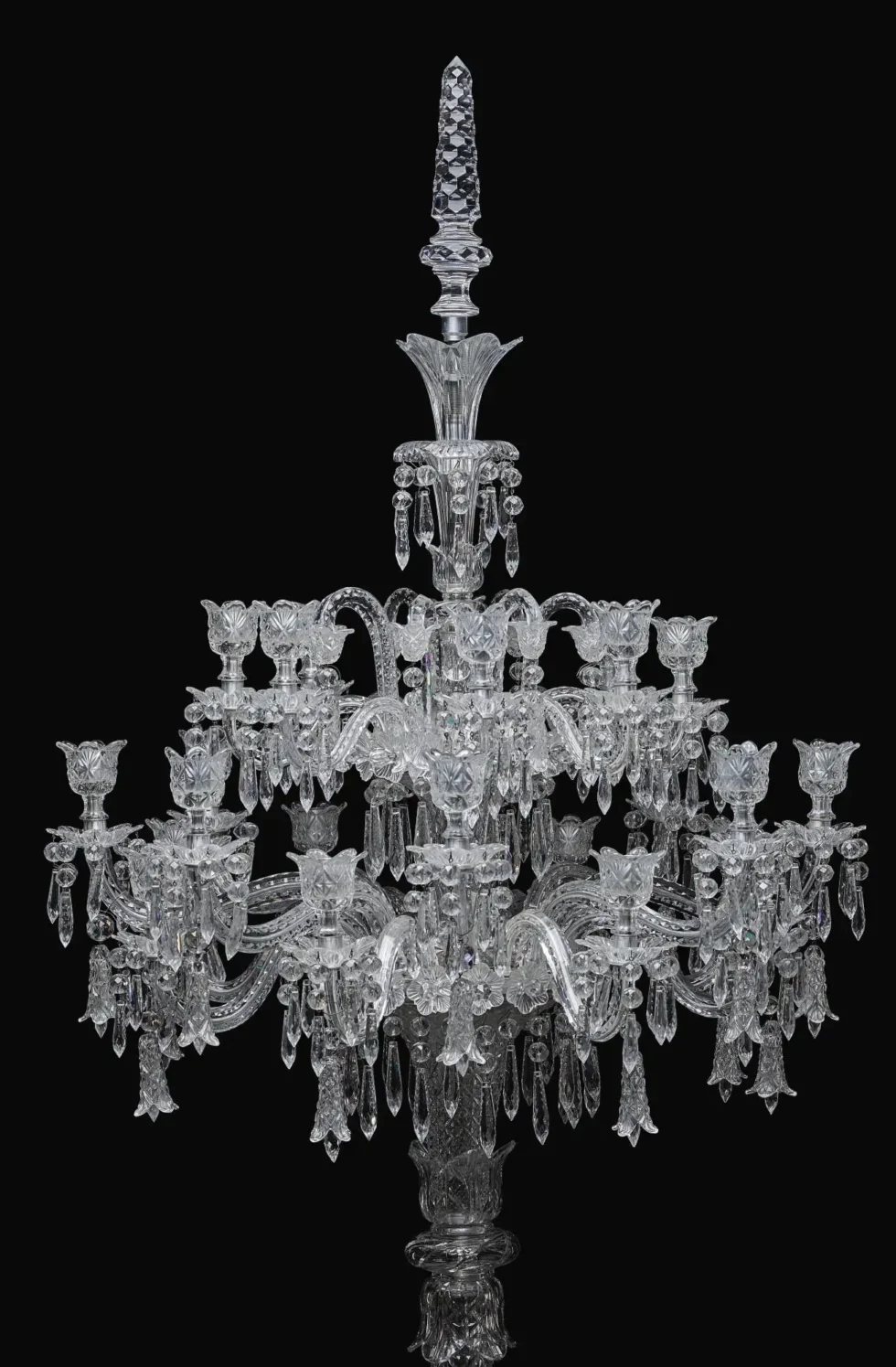 Cristalleries De Baccarat, a Large Pair of French Cut-Crystal Tsarine Torcheres - Image 5