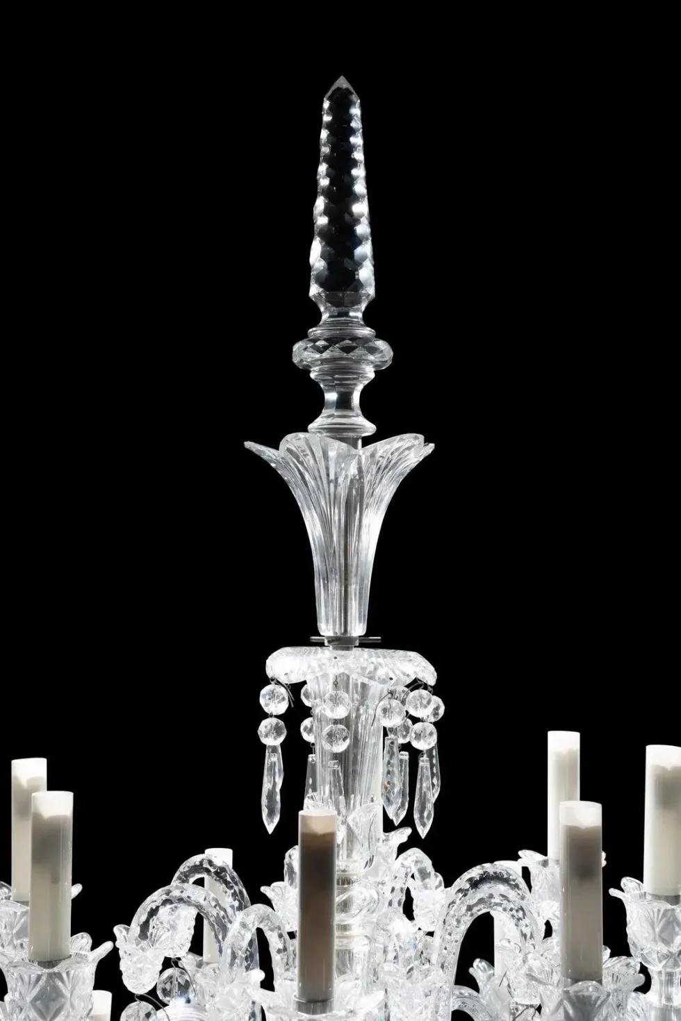 Cristalleries De Baccarat, a Large French Cut-Crystal Tsarine Torchere - Image 5
