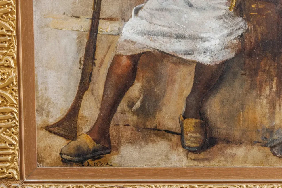 Edwin Lord Weeks (American, 1849-1903) "A Cup Of Coffee" An Orientalist Painting - Image 5