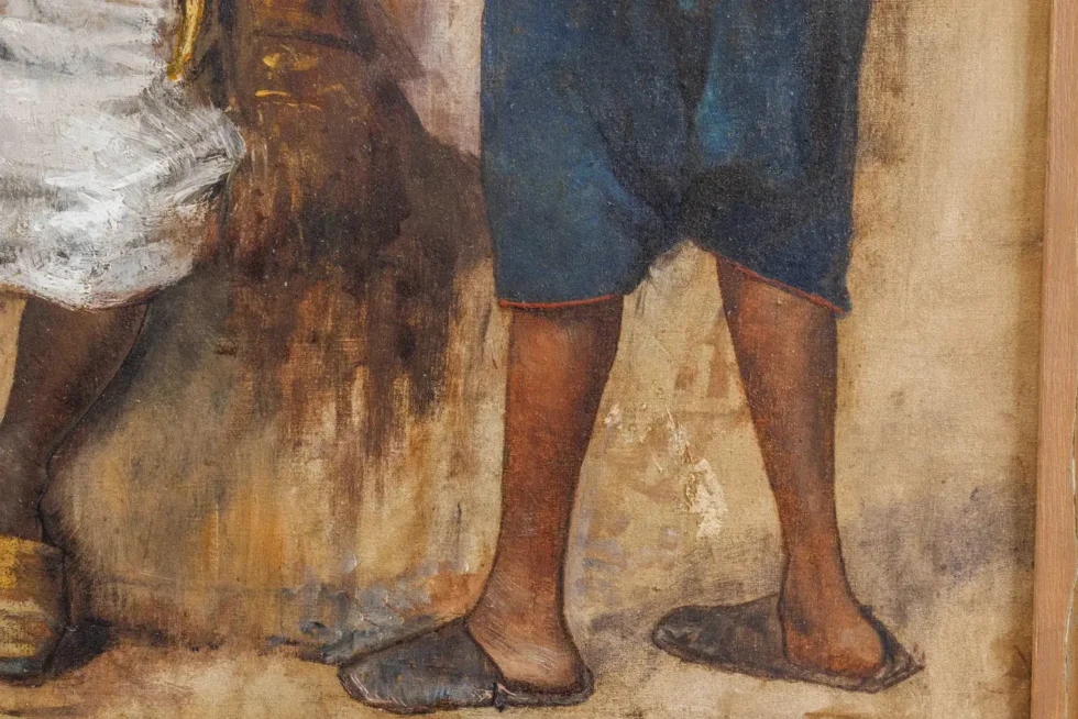 Edwin Lord Weeks (American, 1849-1903) "A Cup Of Coffee" An Orientalist Painting - Image 7