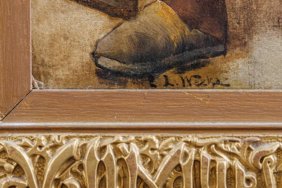 Edwin Lord Weeks (American, 1849-1903) "A Cup Of Coffee" An Orientalist Painting - Image 8