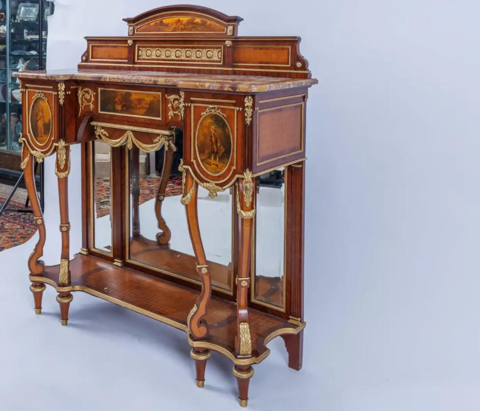 A French Ormolu Mounted Kingwood and Vernis Martin Console Table, Circa 1880 - Image 9