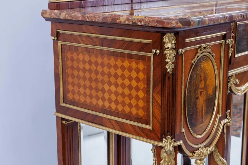A French Ormolu Mounted Kingwood and Vernis Martin Console Table, Circa 1880 - Image 10