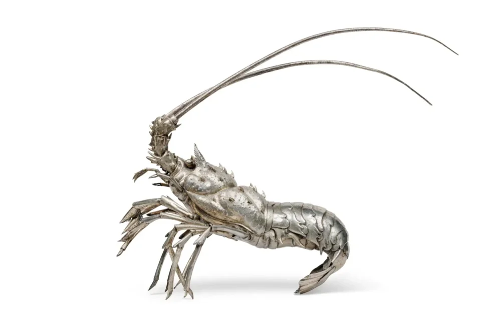 A Large Buccellati Silver Model of a Realistic Caribbean Spiny Lobster