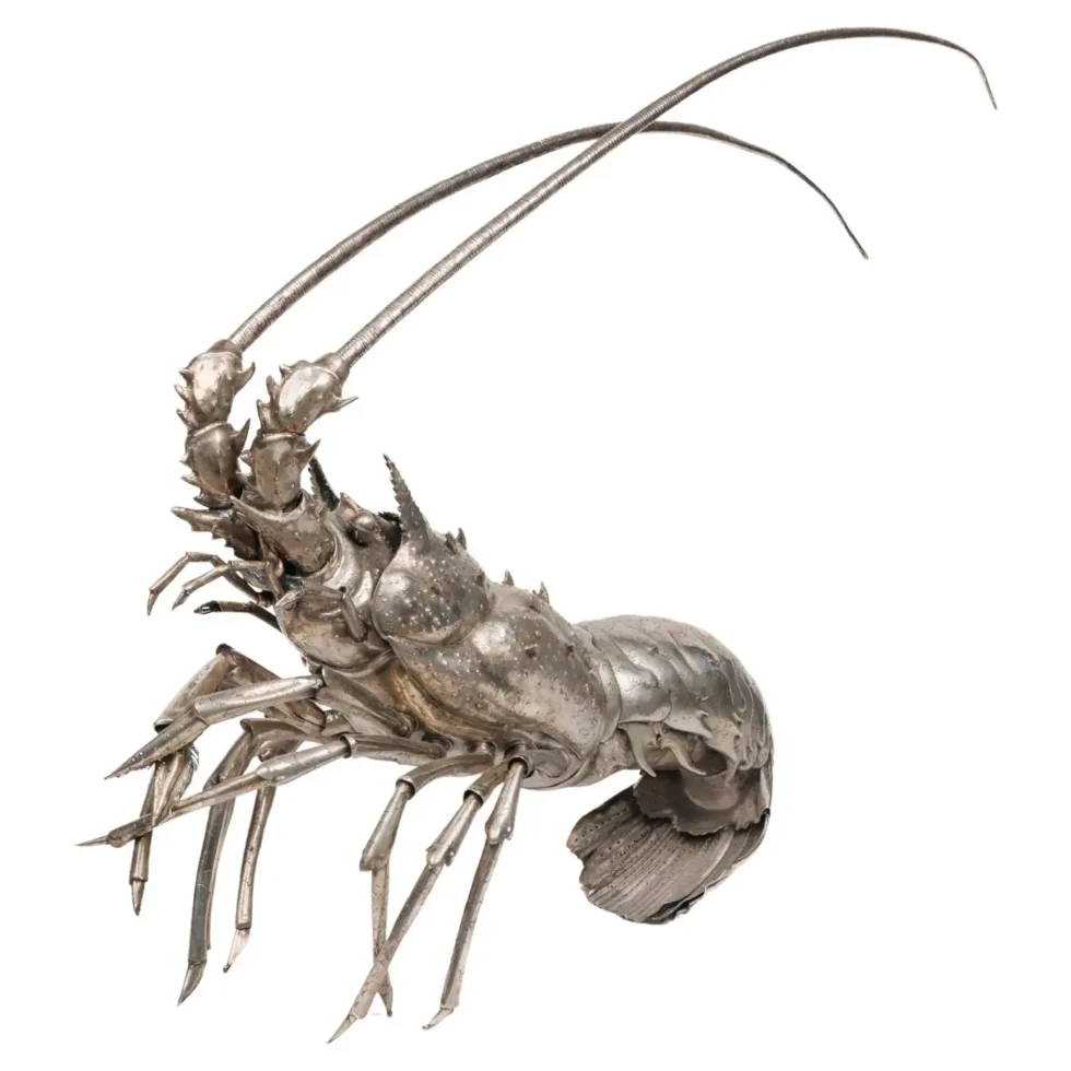 A Large Buccellati Silver Model of a Realistic Caribbean Spiny Lobster - Image 9