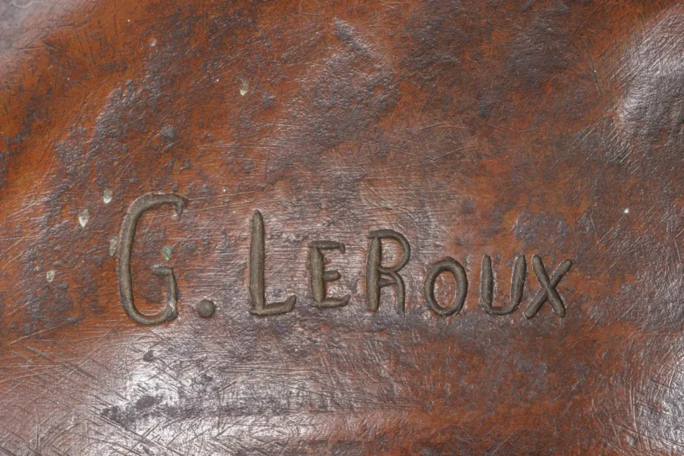 A Monumental, Richly Patinated Bronze Bust of Beethoven by G. Leroux - Image 7