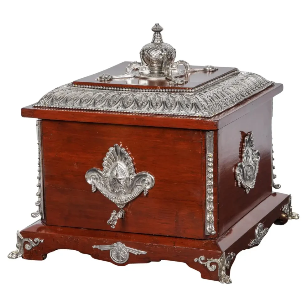 A Rare French Cigar Humidor by Charles Guillame Diehl and Jean Brandley