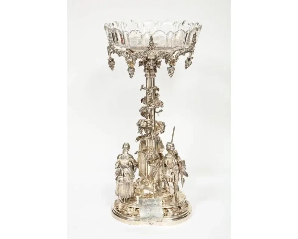 A Rare 1859 Elkington Silvered Bronze Victorian "Trophy" Centerpiece - Image 13