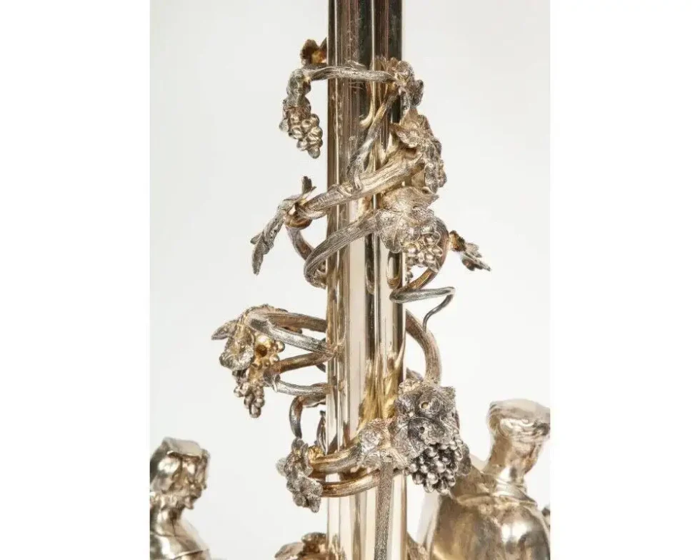 A Rare 1859 Elkington Silvered Bronze Victorian "Trophy" Centerpiece - Image 16