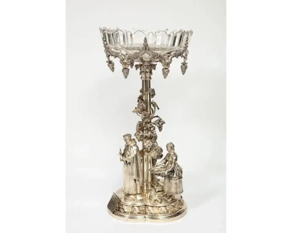 A Rare 1859 Elkington Silvered Bronze Victorian "Trophy" Centerpiece - Image 2