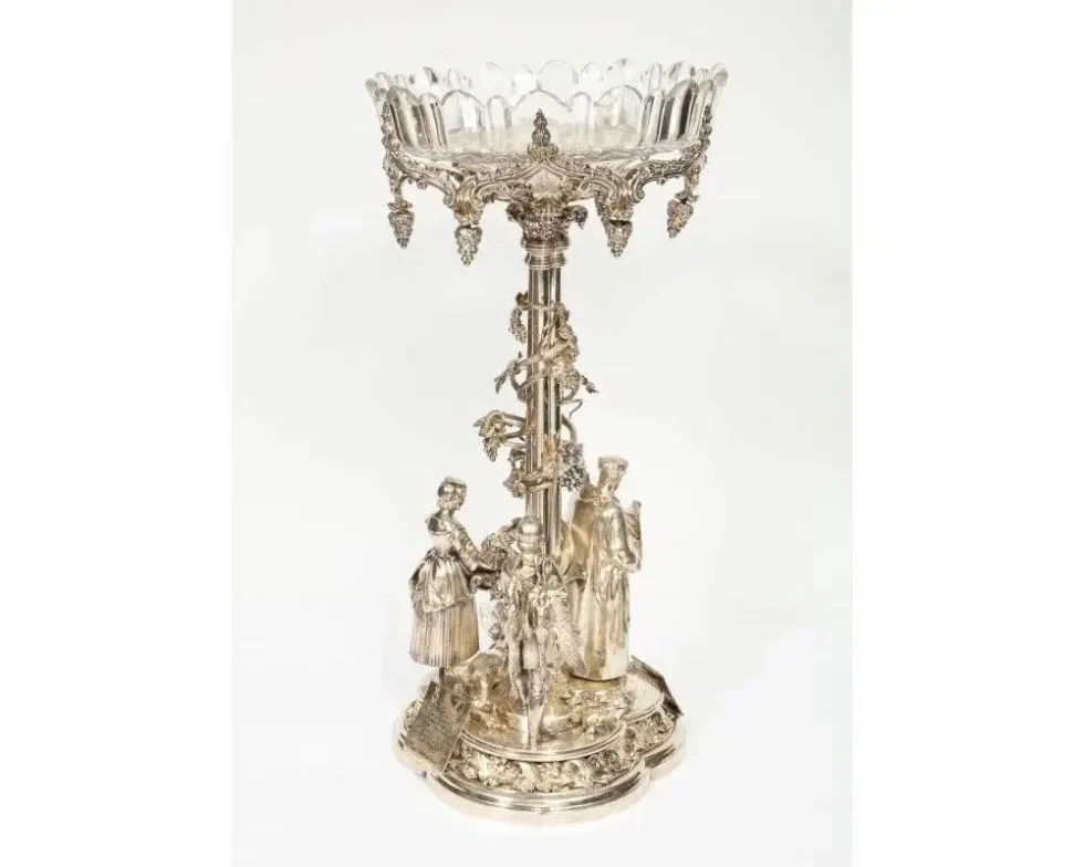 A Rare 1859 Elkington Silvered Bronze Victorian "Trophy" Centerpiece - Image 3
