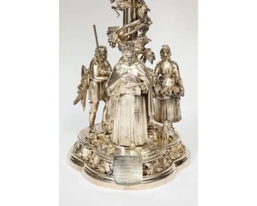 A Rare 1859 Elkington Silvered Bronze Victorian "Trophy" Centerpiece - Image 4