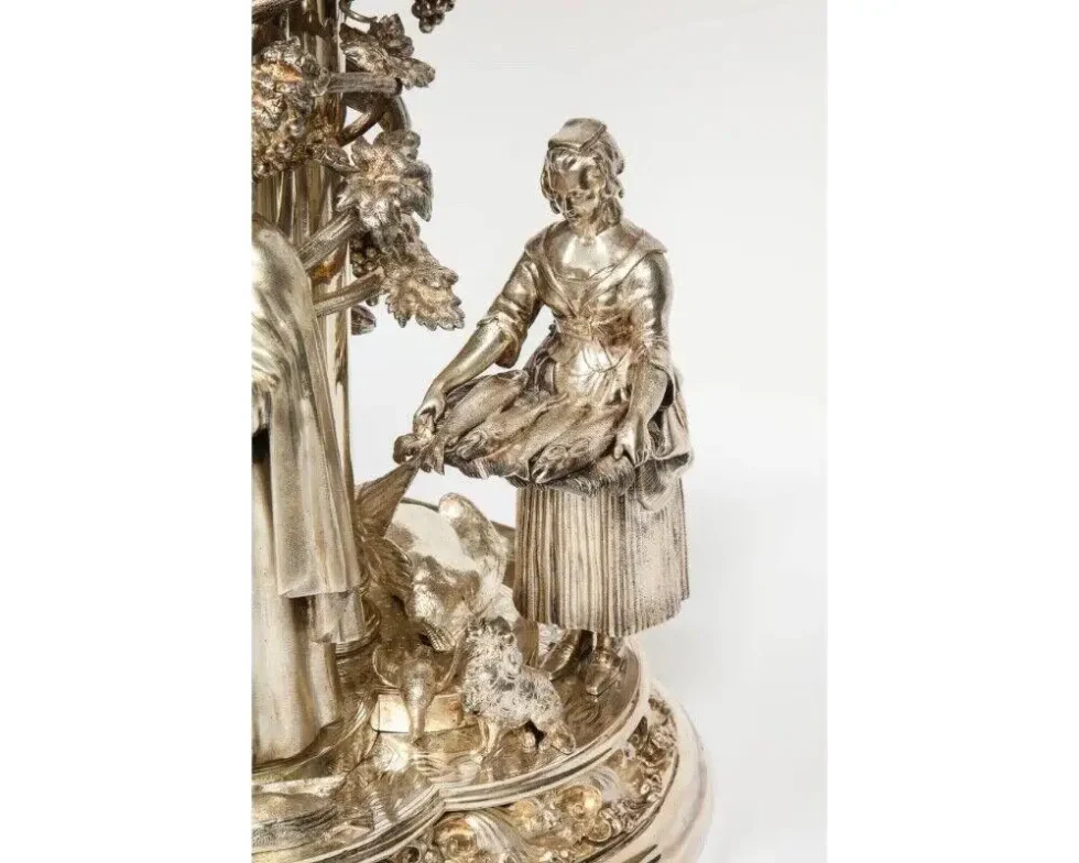 A Rare 1859 Elkington Silvered Bronze Victorian "Trophy" Centerpiece - Image 7