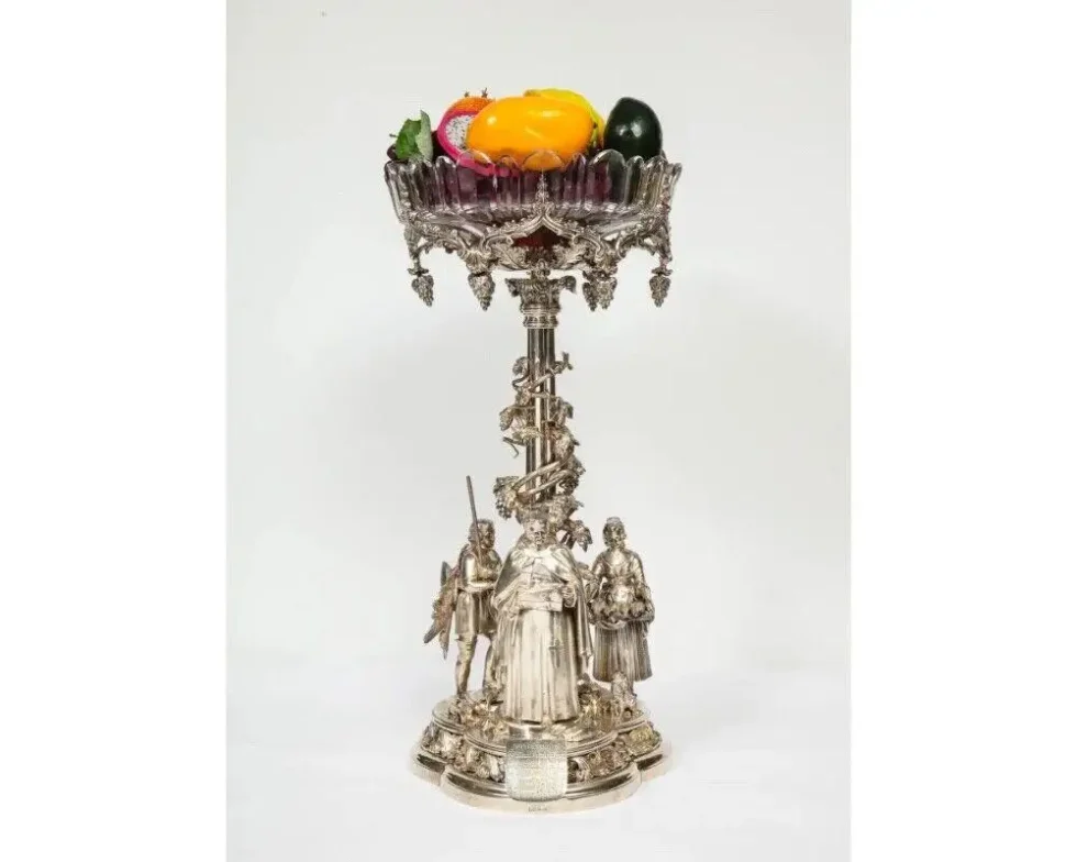 A Rare 1859 Elkington Silvered Bronze Victorian "Trophy" Centerpiece - Image 20