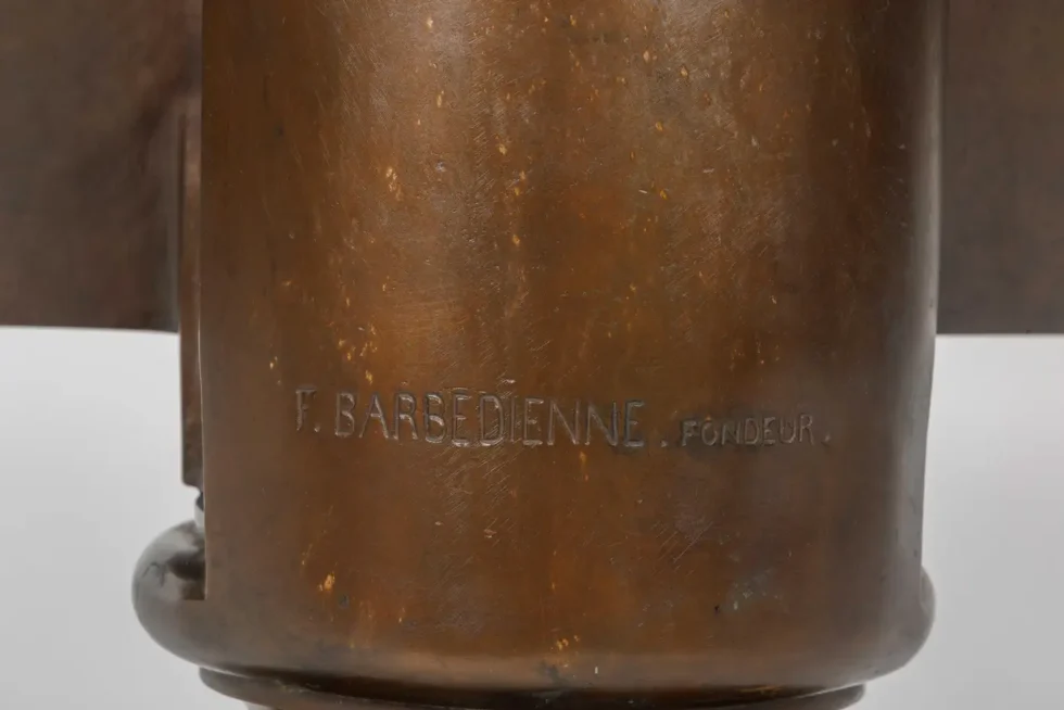 A Monumental Patinated Bronze Bust of Jesus Christ by Clesinger and Barbedienne - Image 9