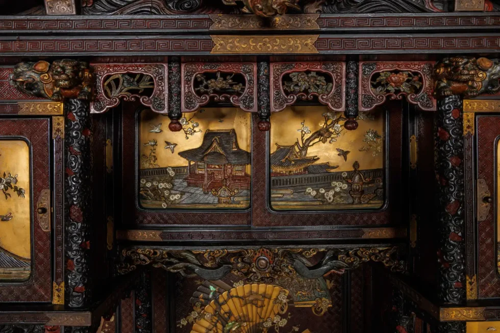 An Imperial Japanese Meiji Shibayama Tea Cabinet by The Tokugawa Samurai Clan - Image 18