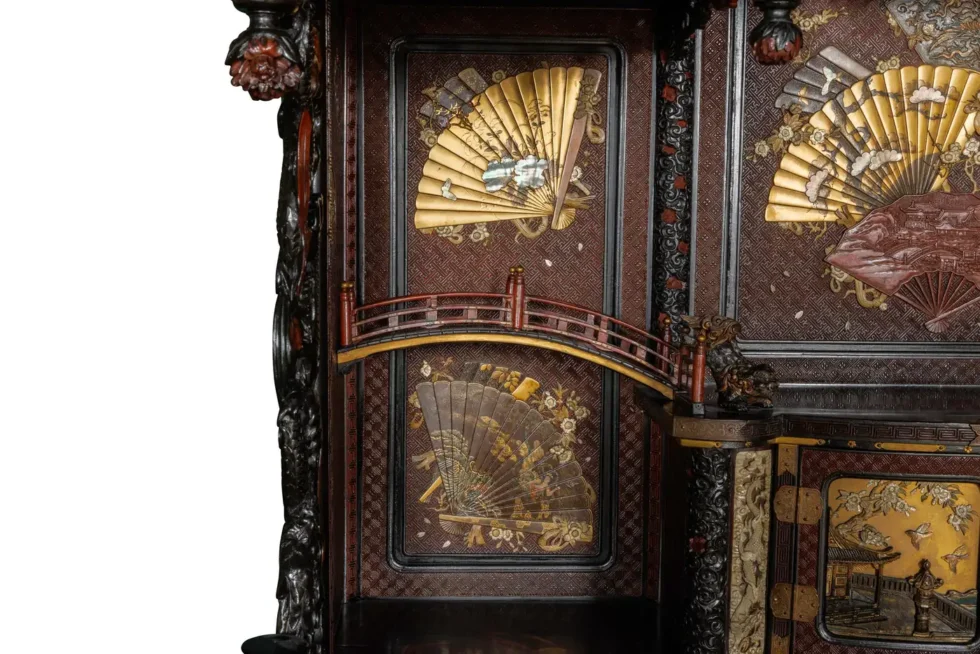 An Imperial Japanese Meiji Shibayama Tea Cabinet by The Tokugawa Samurai Clan - Image 15