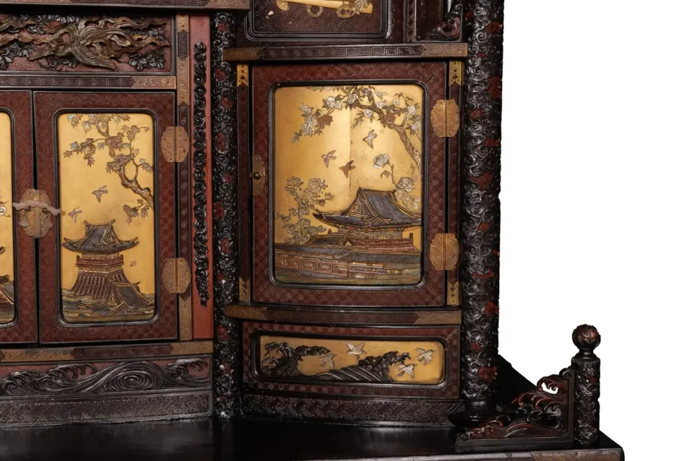 An Imperial Japanese Meiji Shibayama Tea Cabinet by The Tokugawa Samurai Clan - Image 10
