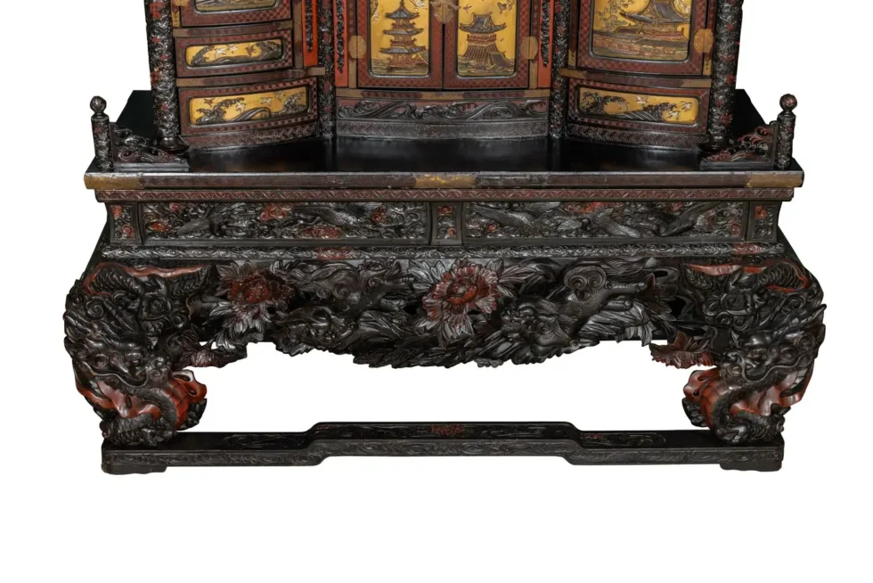 An Imperial Japanese Meiji Shibayama Tea Cabinet by The Tokugawa Samurai Clan - Image 7