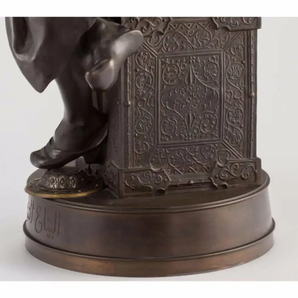 Emile-Edmond Peynot "Albaya' El Tunsi" The Tunisian Merchant Bronze, 1883 - Image 10