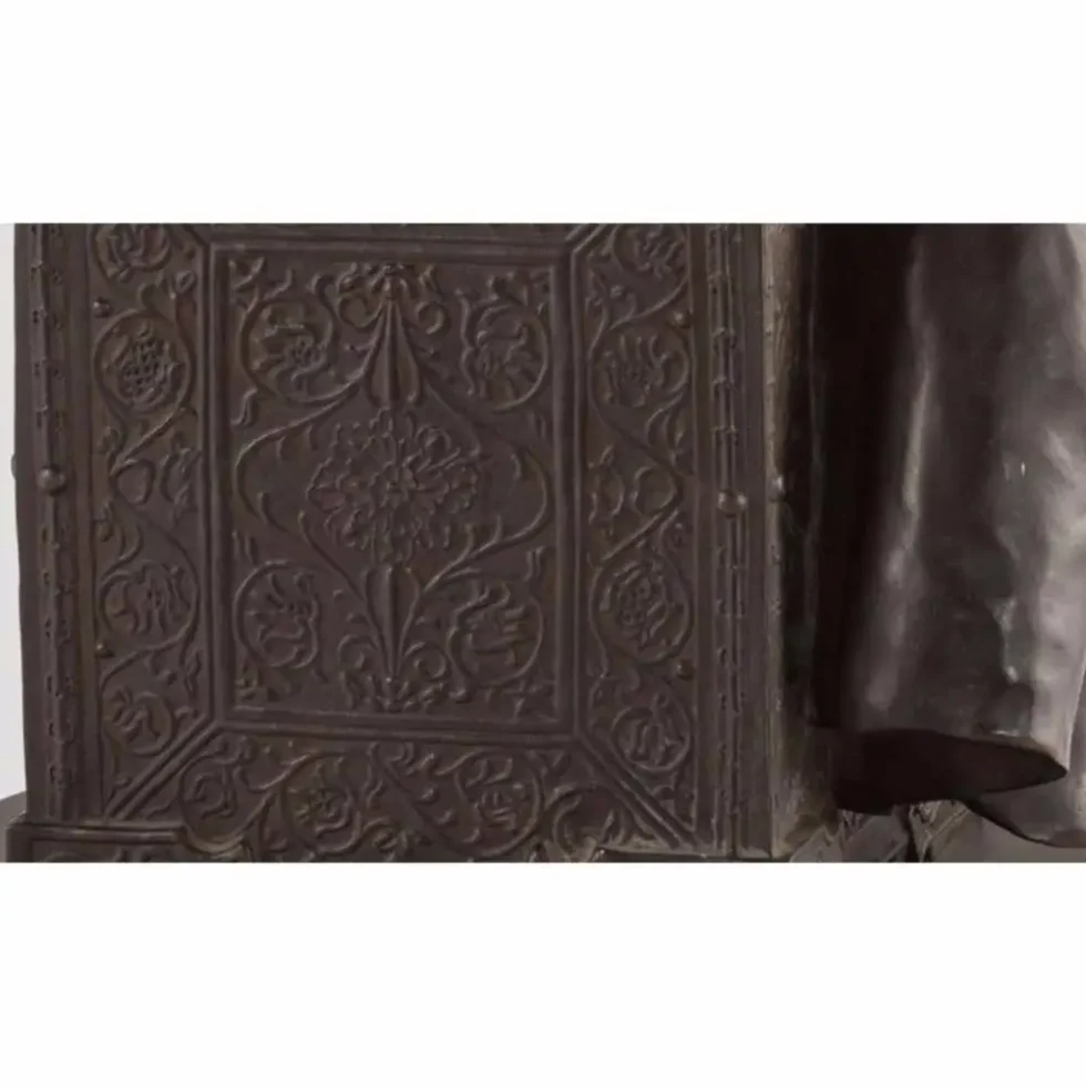 Emile-Edmond Peynot "Albaya' El Tunsi" The Tunisian Merchant Bronze, 1883 - Image 3