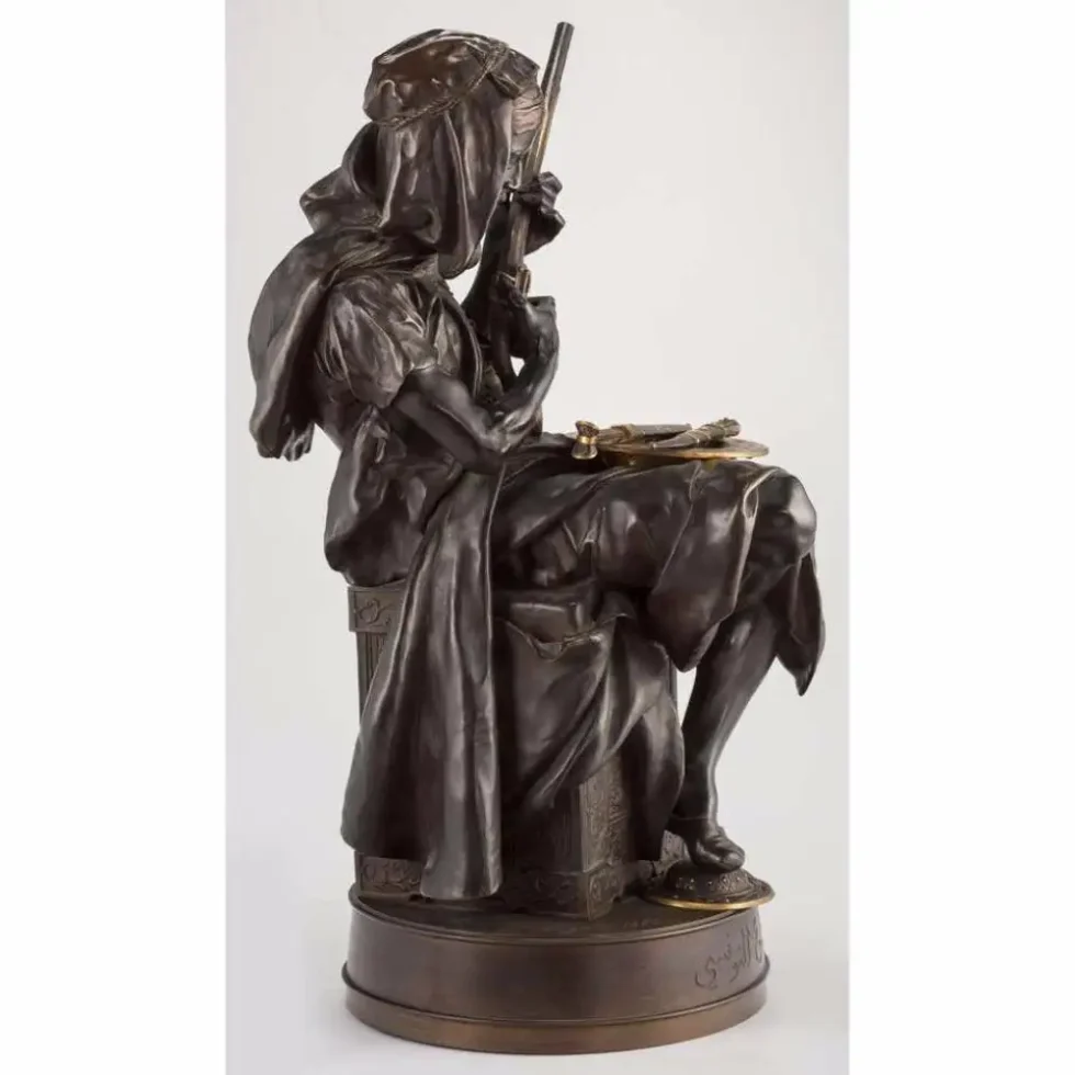 Emile-Edmond Peynot "Albaya' El Tunsi" The Tunisian Merchant Bronze, 1883 - Image 19