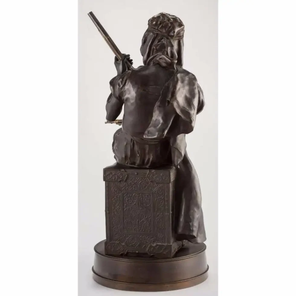 Emile-Edmond Peynot "Albaya' El Tunsi" The Tunisian Merchant Bronze, 1883 - Image 18
