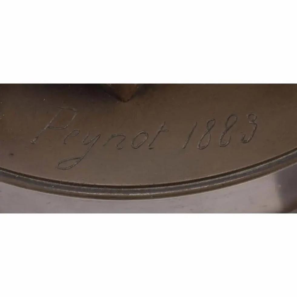 Emile-Edmond Peynot "Albaya' El Tunsi" The Tunisian Merchant Bronze, 1883 - Image 17