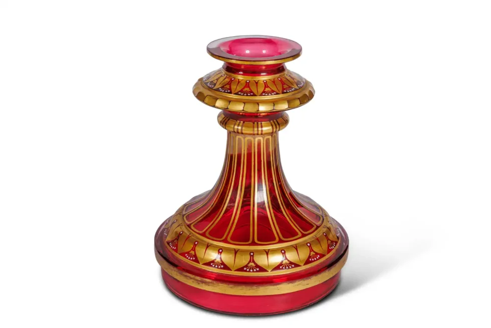 1876 Centennial Exhibition, J & L. Lobmeyr Ormolu Mounted Ruby Glass Centerpiece - Image 16