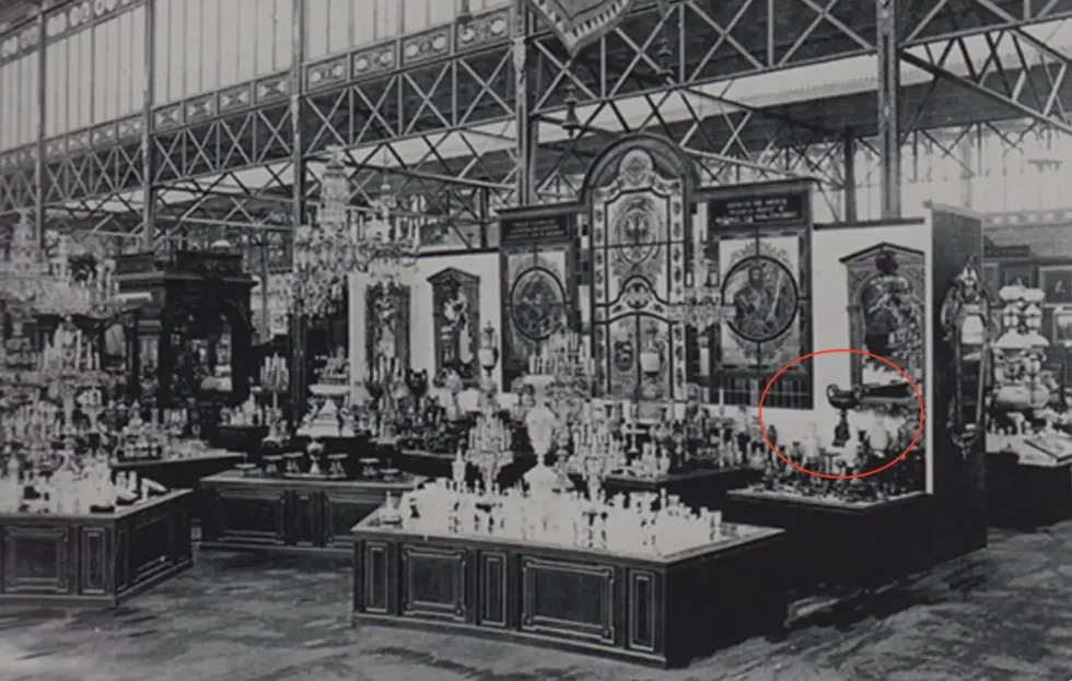 1876 Centennial Exhibition, J & L. Lobmeyr Ormolu Mounted Ruby Glass Centerpiece - Image 20