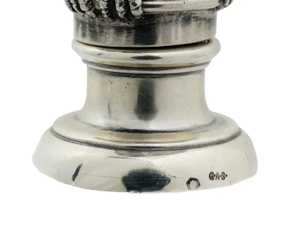 A Rare Austrian Art Nouveau Silver and Enamel Owl Seal by Georg Adam Scheid - Image 7