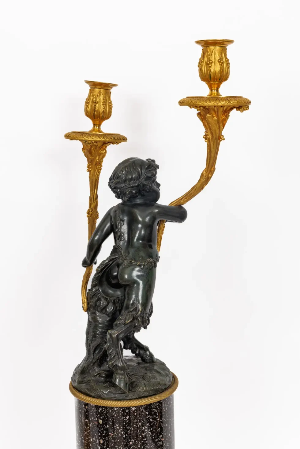 A Magnificent Pair of Louis XVI Style Gilt Bronze Candelabra on Porphyry Bases - Image 18