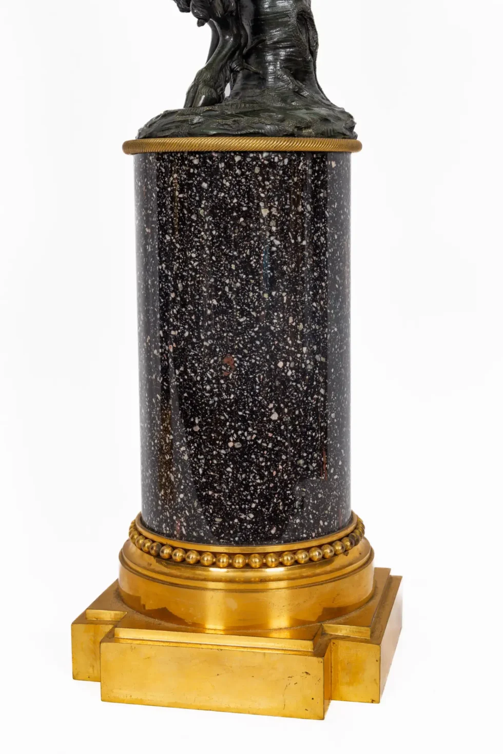A Magnificent Pair of Louis XVI Style Gilt Bronze Candelabra on Porphyry Bases - Image 17