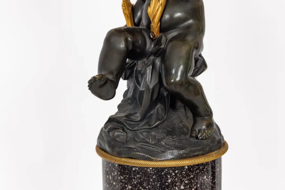 A Magnificent Pair of Louis XVI Style Gilt Bronze Candelabra on Porphyry Bases - Image 15