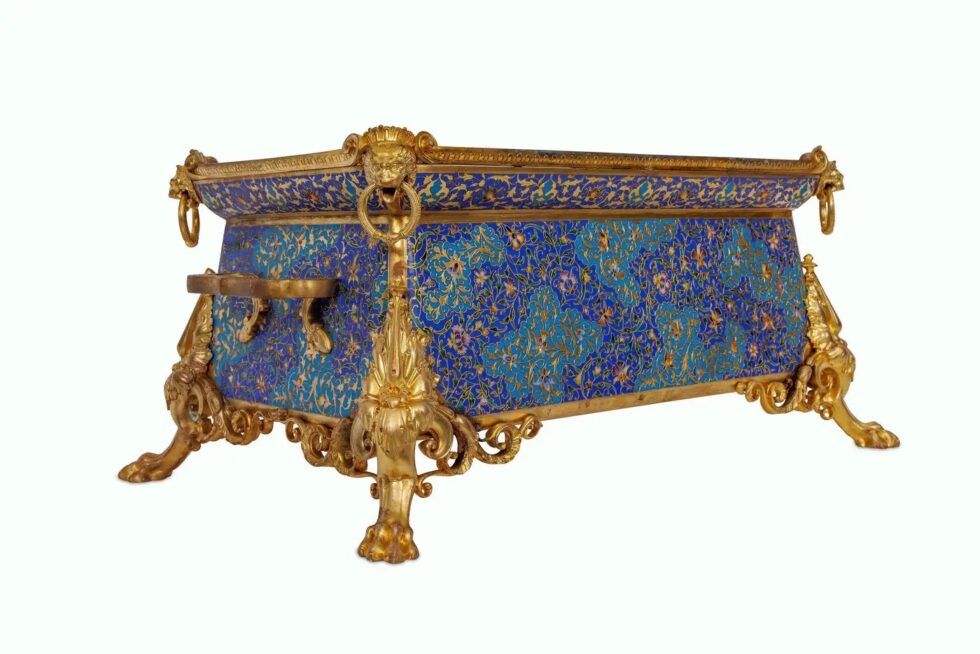 Exquisite Neo-Grec Ormolu & Champleve Enamel Jardiniere by Barbedienne & Sévin - Image 5