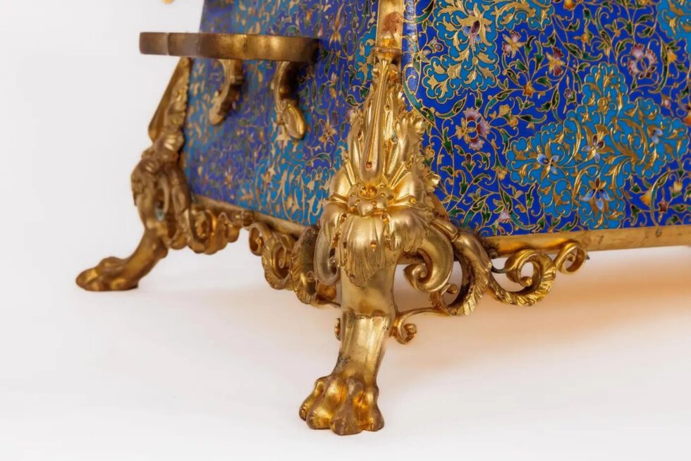 Exquisite Neo-Grec Ormolu & Champleve Enamel Jardiniere by Barbedienne & Sévin - Image 7