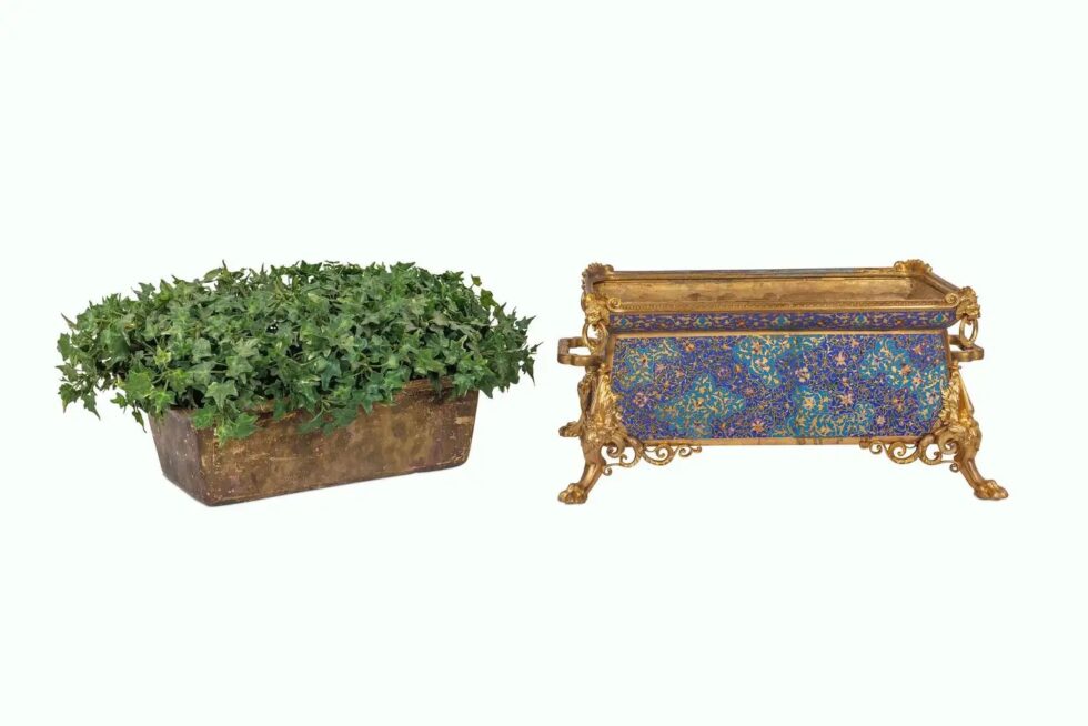 Exquisite Neo-Grec Ormolu & Champleve Enamel Jardiniere by Barbedienne & Sévin - Image 11