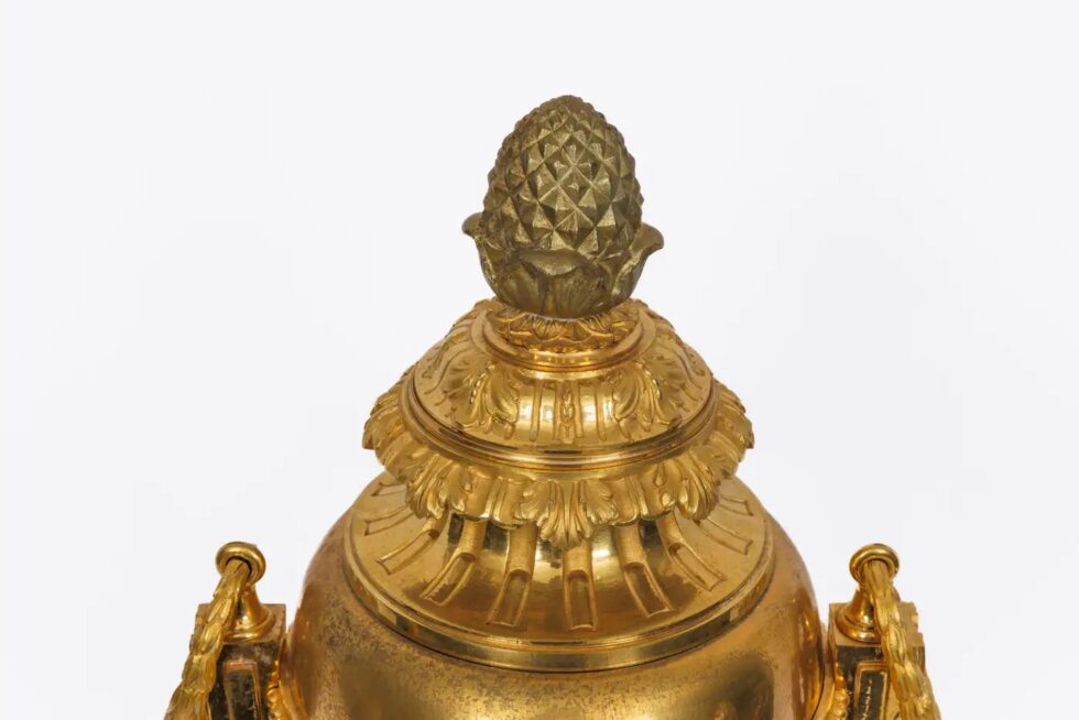 A Magnificent Pair of French Louis XVI Style Ormolu Vases - Image 4