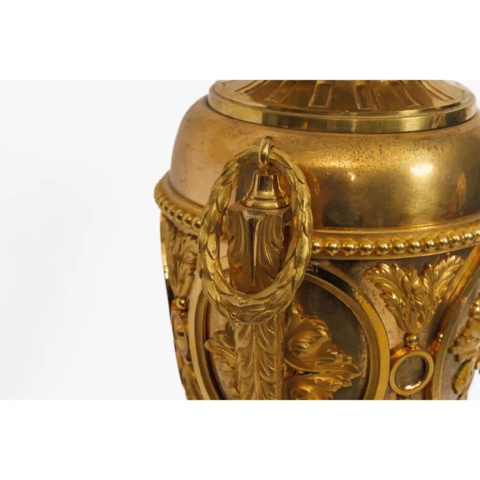 A Magnificent Pair of French Louis XVI Style Ormolu Vases - Image 7