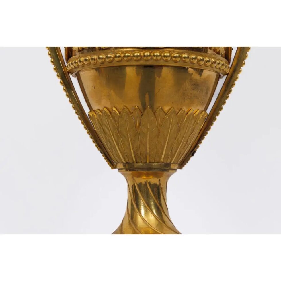 A Magnificent Pair of French Louis XVI Style Ormolu Vases - Image 9